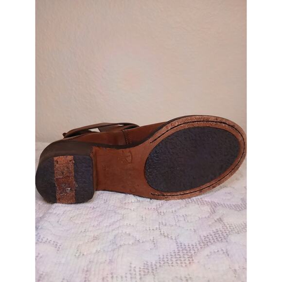 Women's P. Monjo Brown Leather Ankle, Size US 8 - Picture 4 of 6